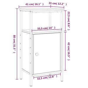 Nachttische Grau Sonoma 2er-Set