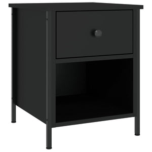 Nachttische 2er Set, Schwarz 40x50 cm