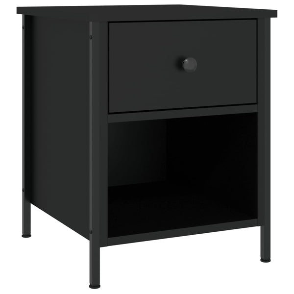 Nachttische 2er Set, Schwarz 40x50 cm