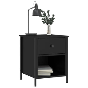 Nachttische 2er Set, Schwarz 40x50 cm
