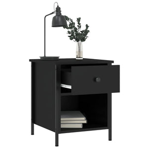 Nachttische 2er Set, Schwarz 40x50 cm