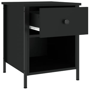 Nachttische 2er Set, Schwarz 40x50 cm