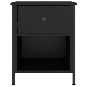 Nachttische 2er Set, Schwarz 40x50 cm