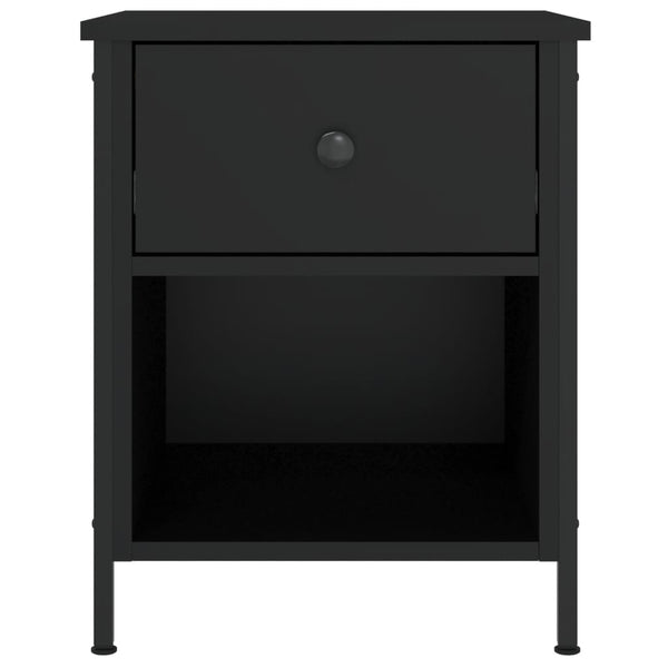 Nachttische 2er Set, Schwarz 40x50 cm