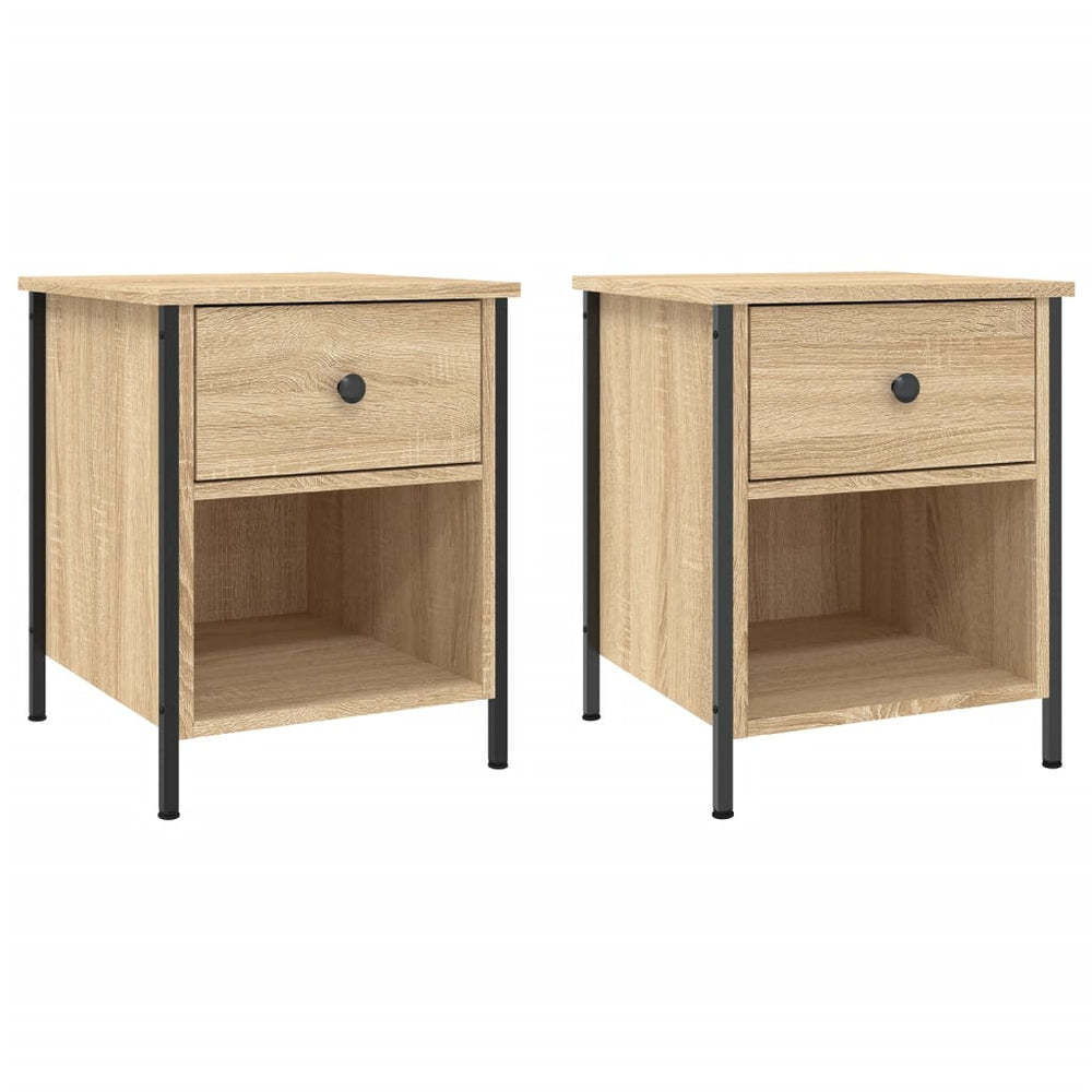 vidaXL Nightstands 2 pcs. Sonoma Oak 40x42x50 cm Engineered Wood