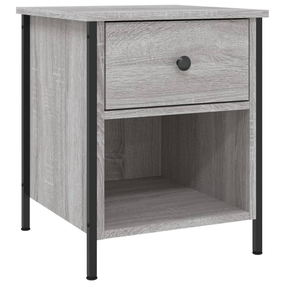 vidaXL Bedside Cabinet Grey Sonoma Oak 40x42x50 cm Engineered Wood