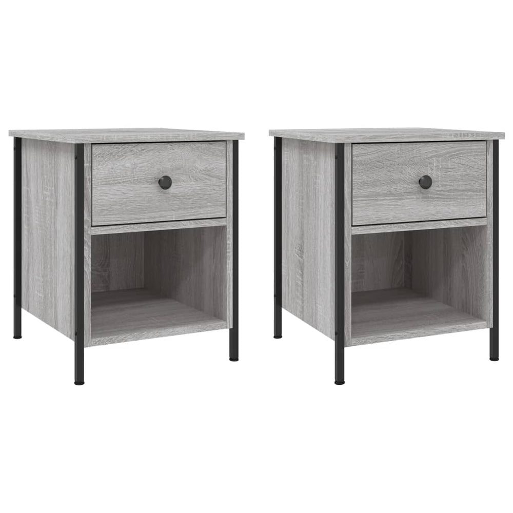 Nachttische 2er Set Grau Sonoma