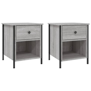 Nachttische 2er Set Grau Sonoma