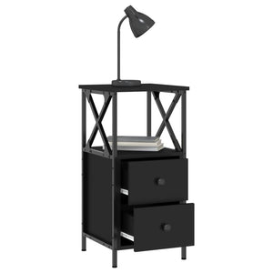 Nachttische Schwarz 2er-Set