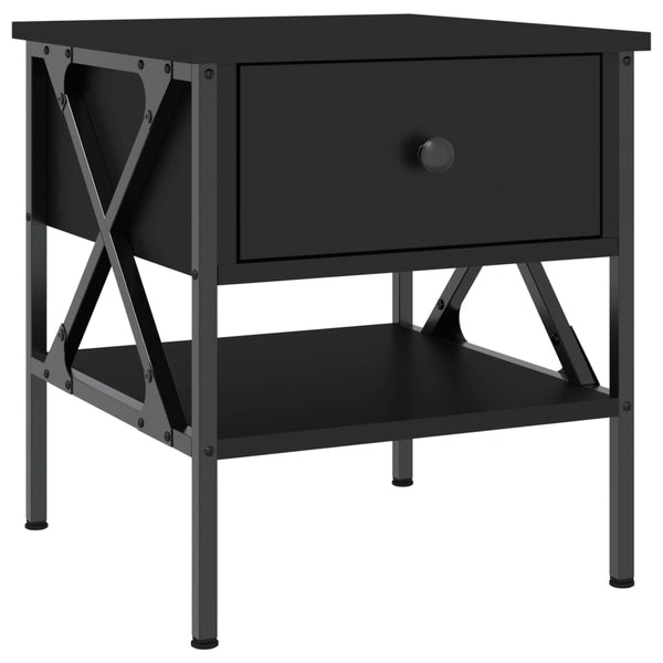 Schwarzer Nachttisch 40x42x45 cm