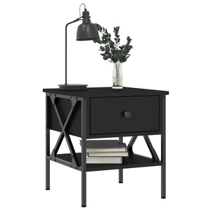 Nachttische 2er Set, Schwarz 40x45 cm