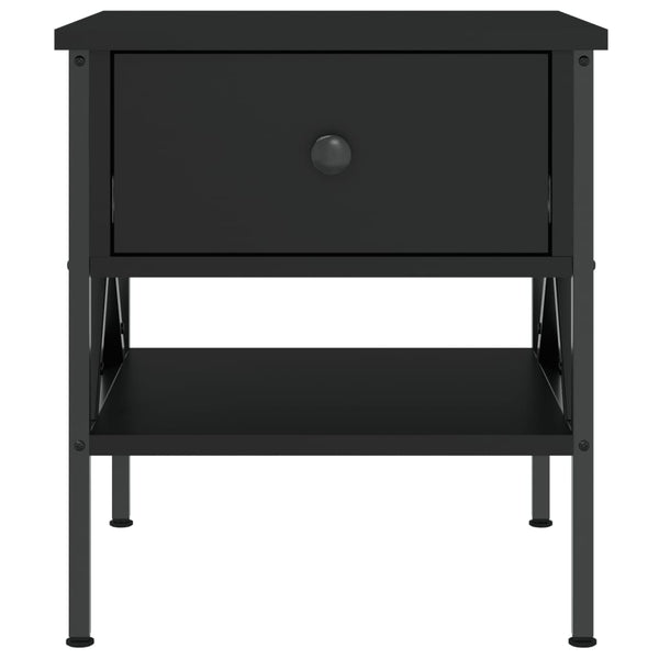 Nachttische 2er Set, Schwarz 40x45 cm