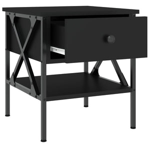 Nachttische 2er Set, Schwarz 40x45 cm