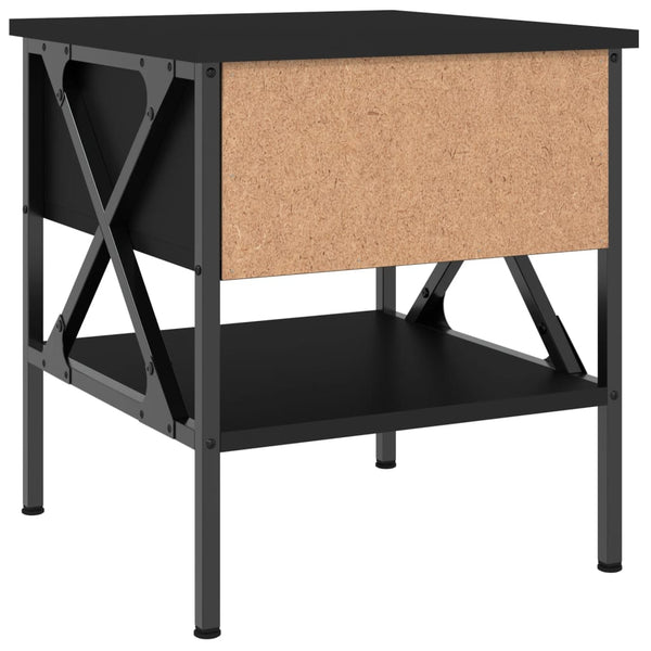 Nachttische 2er Set, Schwarz 40x45 cm