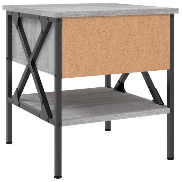 Grauer Nachttisch Sonoma-Eiche 40x42x45 cm