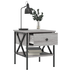 Nachttische 2er Set Grau Sonoma