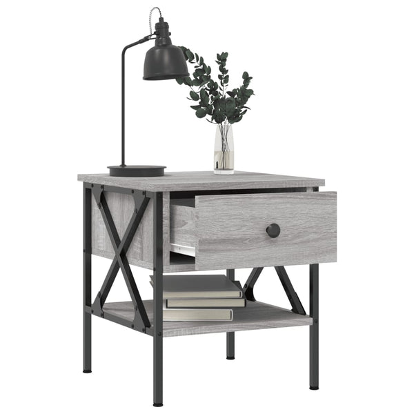 Nachttische 2er Set Grau Sonoma