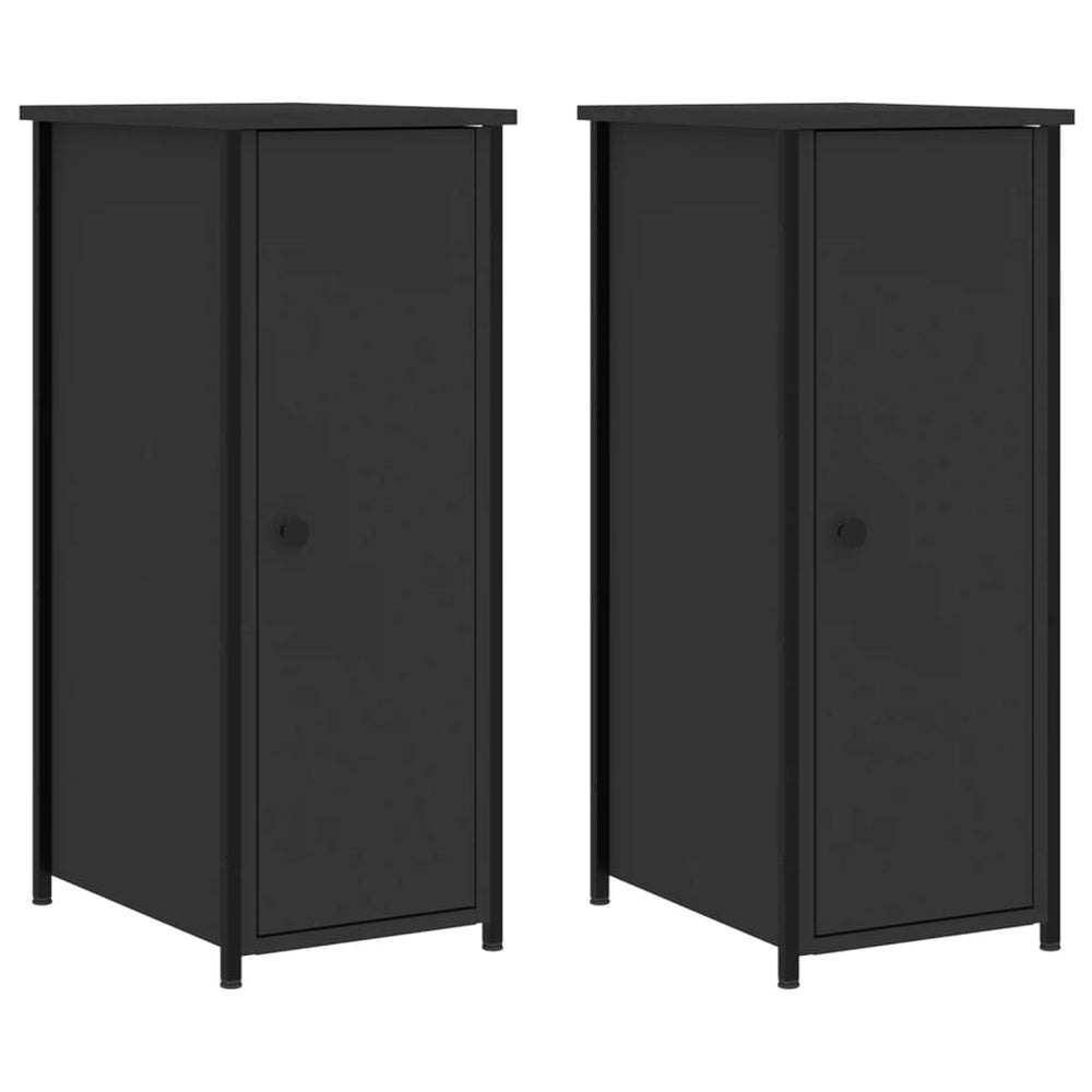 Schwarze Nachttische 2er Set, 32x42x80 cm