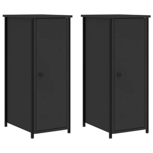 Schwarze Nachttische 2er Set, 32x42x80 cm