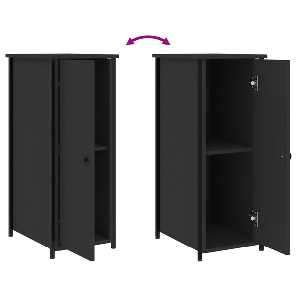 Schwarze Nachttische 2er Set, 32x42x80 cm