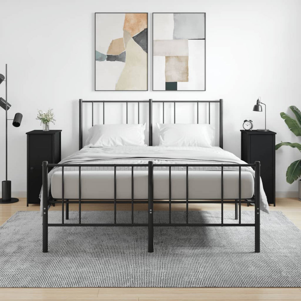 Schwarze Nachttische 2er Set, 32x42x80 cm