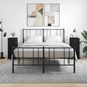 Schwarze Nachttische 2er Set, 32x42x80 cm