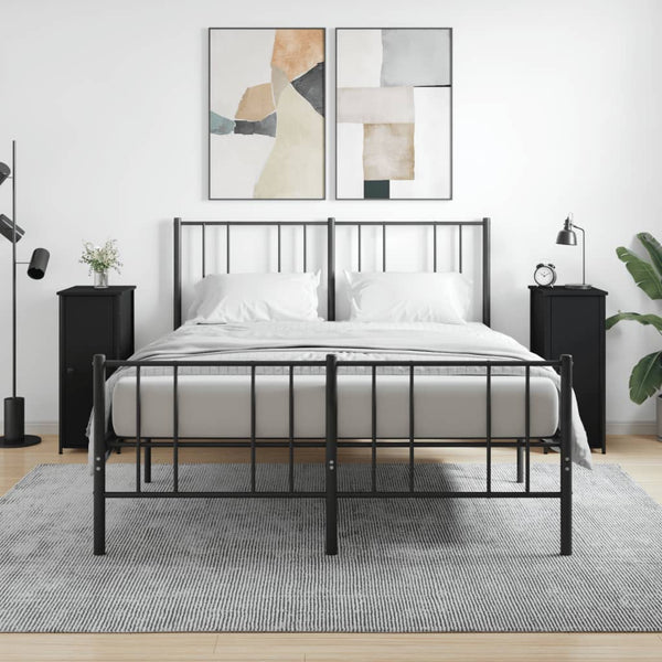 Schwarze Nachttische 2er Set, 32x42x80 cm