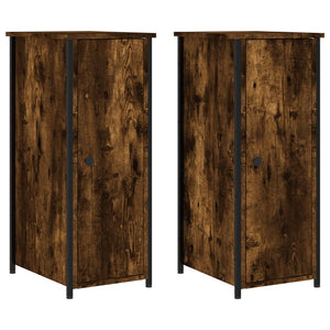 Nachttische 2er Set Räuchereiche 32x42x80cm