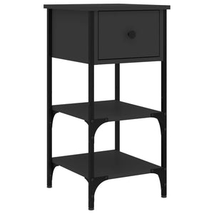 Nachttische 2er Set, Schwarz 34x36x70 cm