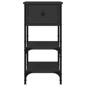 Nachttische 2er Set, Schwarz 34x36x70 cm