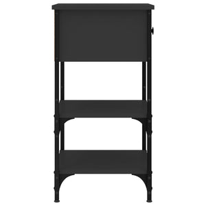 Nachttische 2er Set, Schwarz 34x36x70 cm