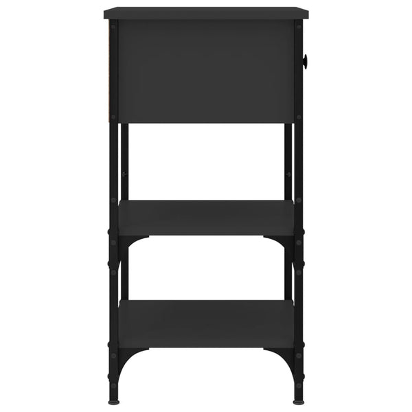 Nachttische 2er Set, Schwarz 34x36x70 cm