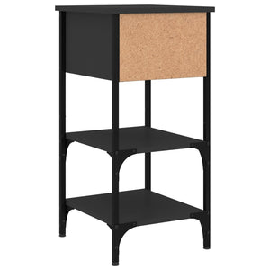 Nachttische 2er Set, Schwarz 34x36x70 cm