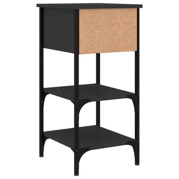 Nachttische 2er Set, Schwarz 34x36x70 cm