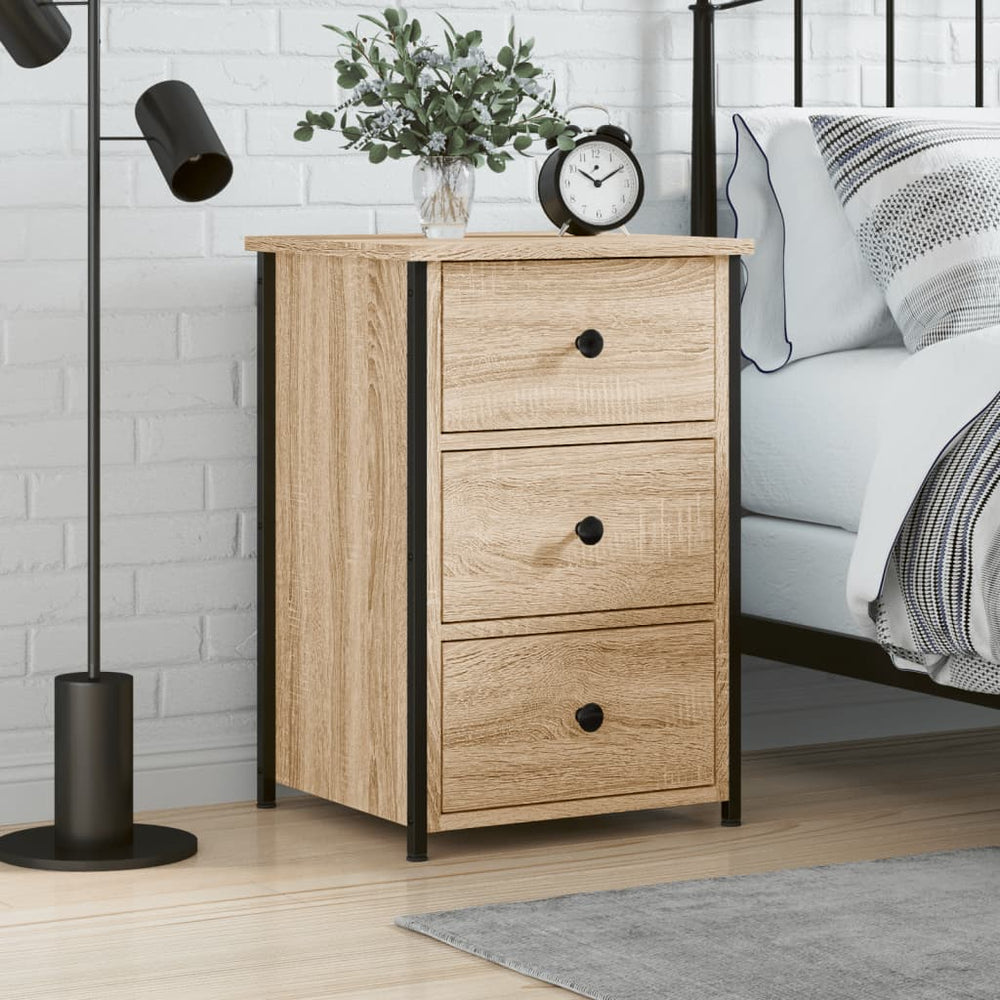 vidaXL Nightstand Sonoma Oak 40x36x60 cm Engineered Wood