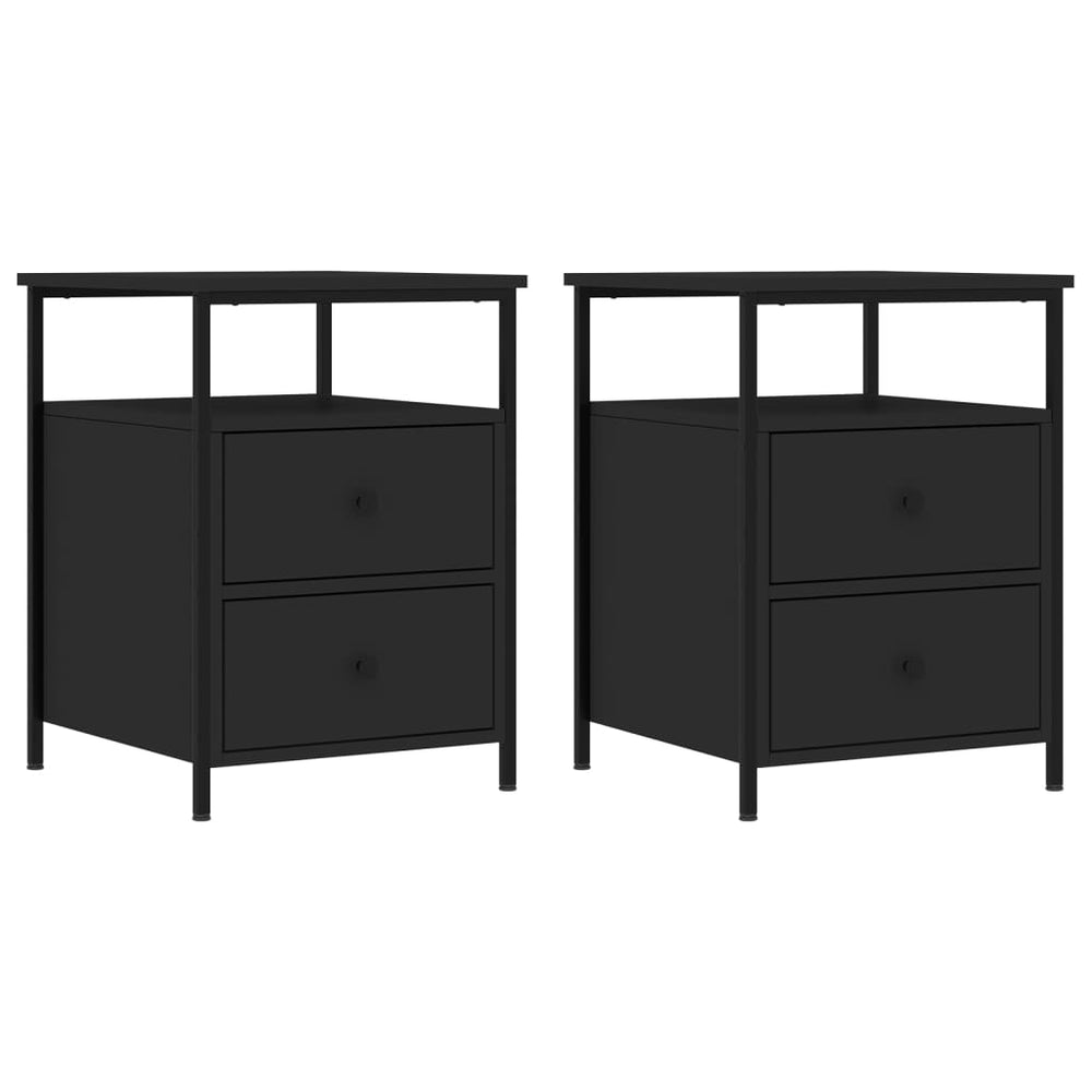 Nachttische 2er Set Schwarz
