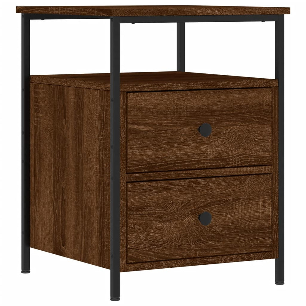 vidaXL Bedside Cabinet Brown Oak Effect 44x45x60 cm Engineered Wood