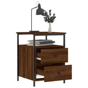 Nachttische 2er Set Braun Eiche 44x45x60 cm