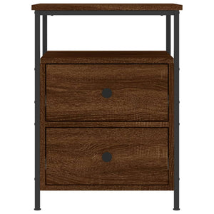 Nachttische 2er Set Braun Eiche 44x45x60 cm