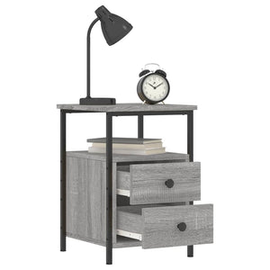 Nachttisch Grau Sonoma-Eiche 34x35,5x50 cm
