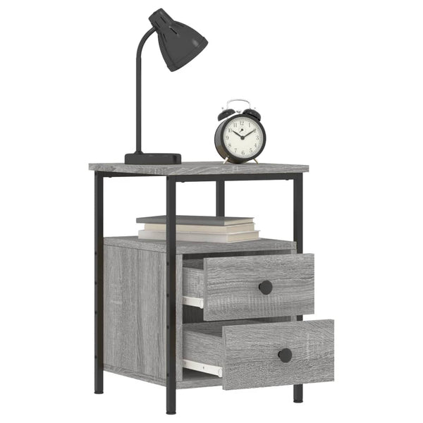 Nachttisch Grau Sonoma-Eiche 34x35,5x50 cm