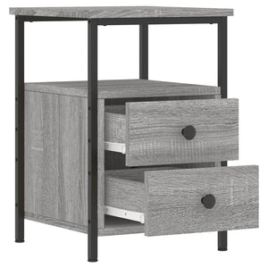 Nachttisch Grau Sonoma-Eiche 34x35,5x50 cm