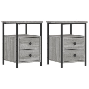 Nachttische 2er Set Grau Sonoma