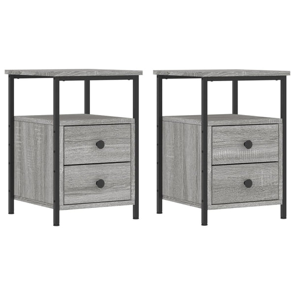 Nachttische 2er Set Grau Sonoma