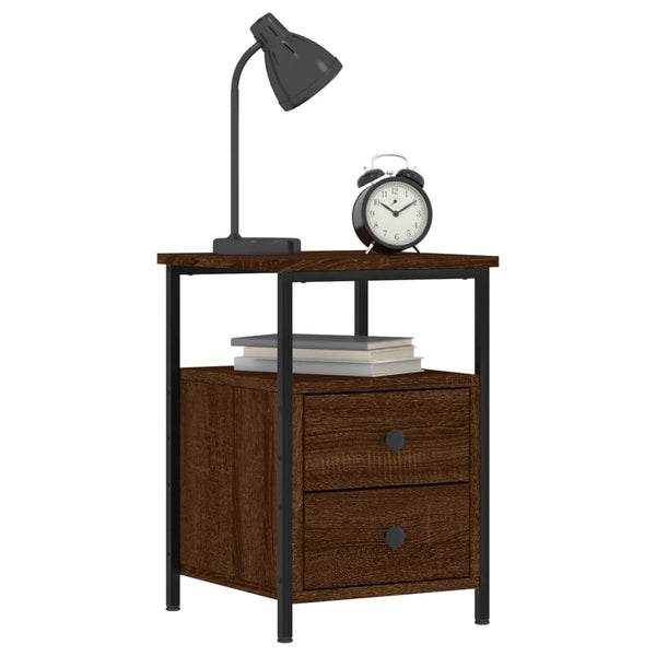 Nachttisch Braun Eichenoptik 34x35,5x50 cm