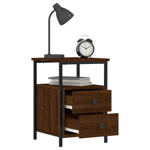 Nachttisch Braun Eichenoptik 34x35,5x50 cm