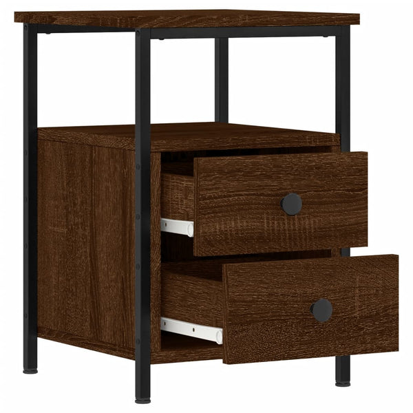 Nachttisch Braun Eichenoptik 34x35,5x50 cm