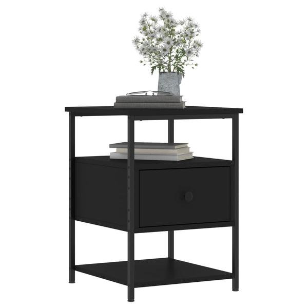 Nachttische Schwarz 40x42x56cm, 2er-Set