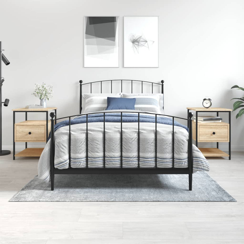 vidaXL Nightstands 2 pcs Sonoma Oak 40x42x56 cm Engineered Wood