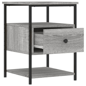 Nachttisch Grau Sonoma-Eiche 40x42x56 cm